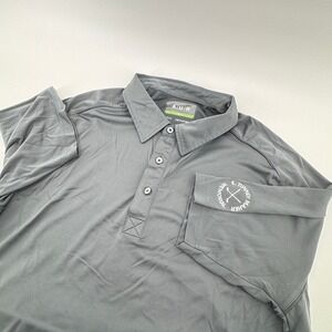 AUR Aware Golf Polo Shirt Men's TG XL Gray Short Sleeve Polyester Bamboo